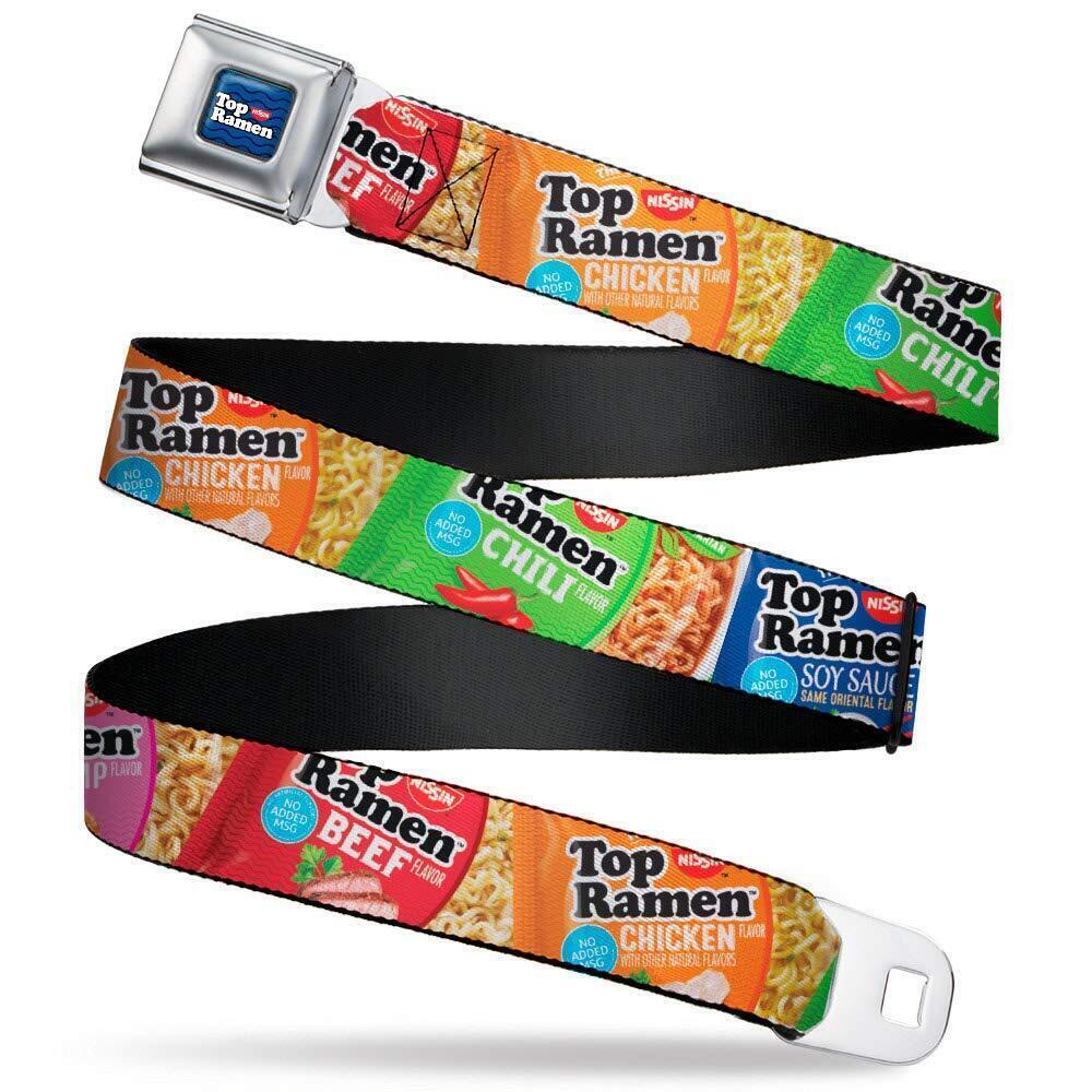 8265 Nissin Foods Belt, Seatbelt Buckle Belt, Top Ramen Vivid Flavor